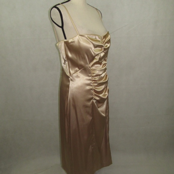 Betsy & Adam Dress Size 14 Cream Strap Made in USA - Picture 2 of 7